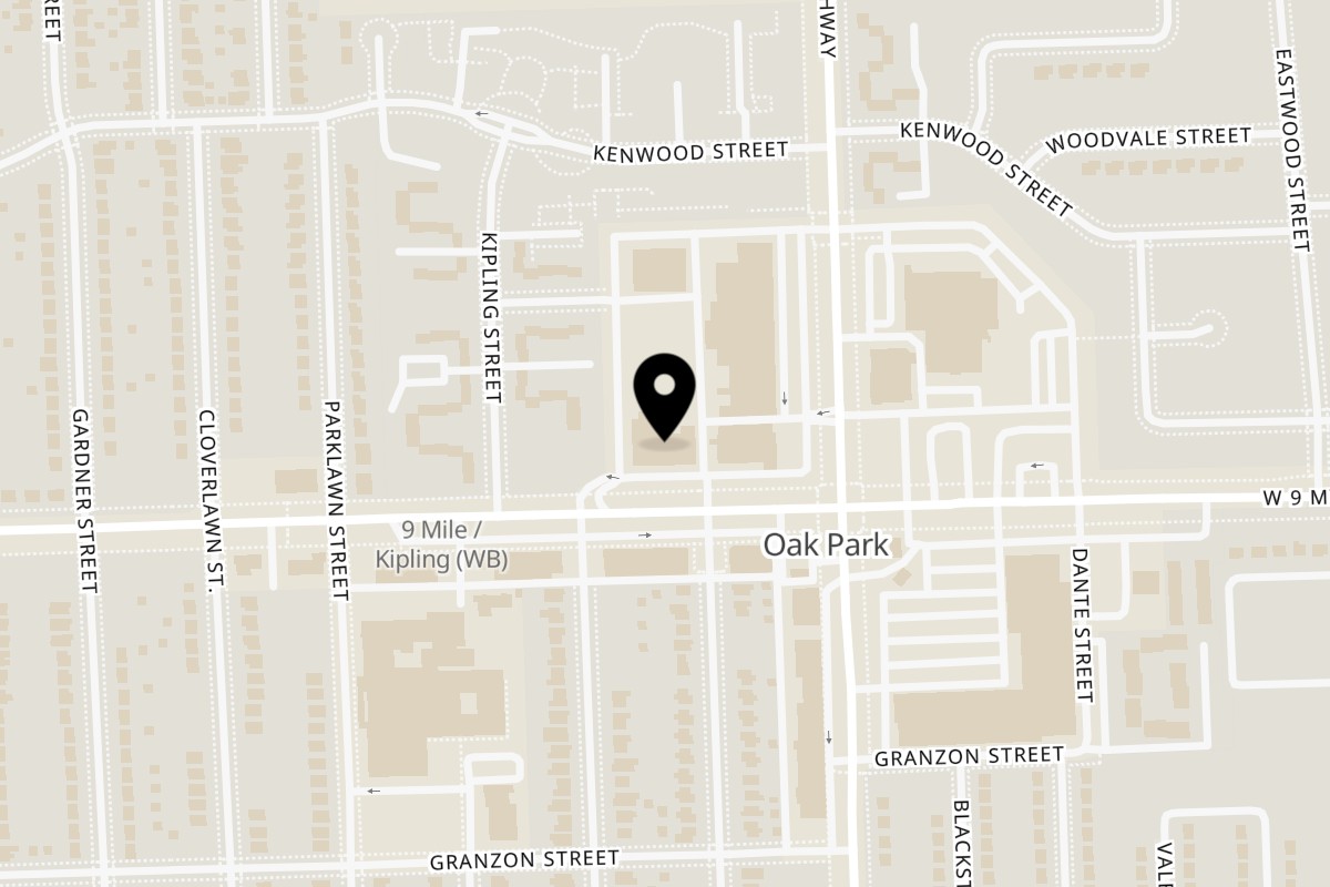 Map showing the location of theBESTdamnsalad on 13710 West Nine Mile Rd in Oak Park